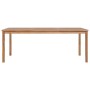 Mesa de jardín de madera maciza de teca 200x100x77 cm