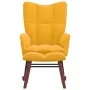 Rocking chair with footrest mustard yellow fabric by vidaXL, Rocking chairs - Ref: Foro24-328157, Price: 135,39 €, Discount: %