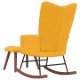Schaukelstuhl mit Fußstütze aus senfgelbem Stoff von vidaXL, Schaukelstühle - Ref: Foro24-328157, Preis: 135,54 €, Rabatt: %