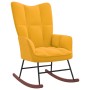 Schaukelstuhl mit Fußstütze aus senfgelbem Stoff von vidaXL, Schaukelstühle - Ref: Foro24-328157, Preis: 135,54 €, Rabatt: %