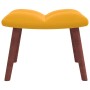 Silla mecedora con reposapiés tela amarillo mostaza de vidaXL, Mecedoras - Ref: Foro24-328157, Precio: 134,94 €