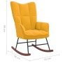 Schaukelstuhl mit Fußstütze aus senfgelbem Stoff von vidaXL, Schaukelstühle - Ref: Foro24-328157, Preis: 135,54 €, Rabatt: %
