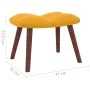 Schaukelstuhl mit Fußstütze aus senfgelbem Stoff von vidaXL, Schaukelstühle - Ref: Foro24-328157, Preis: 133,22 €, Rabatt: %