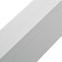 Moldura de ángulo de porche aluminio 5 unidades 170 cm plateado