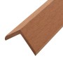 Molduras angulares 5 uds WPC marrón claro 170 cm