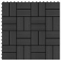 Baldosas para porche de WPC 30x30 cm 1 m² negro 11 unidades