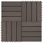 Baldosas porche relieve profundo WPC 1 m² marrón oscuro 11 uds en Suelos y moquetas | Comprar online en Foro24