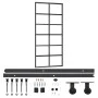 Schiebetür mit ESG-Glas und Aluminiumbeschlägen 90x205 cm von vidaXL, Türen - Ref: Foro24-3081959, Preis: 218,78 €, Rabatt: %