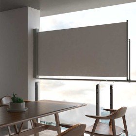 Toldo lateral retráctil para patio 120x300 cm gris en Sombrillas | Comprar online en Foro24