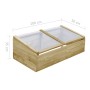 Invernadero de madera de pino impregnada 100x50x35 cm en Invernaderos | Comprar online en Foro24