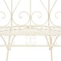 Banco de jardín metal blanco envejecido 95 cm