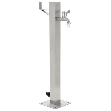 Columna de agua de jardín acero inoxidable cuadrada 65 cm en Sistemas de riego | Comprar online en Foro24