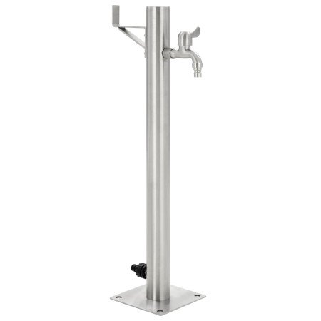 Columna de agua de jardín acero inoxidable redonda 65 cm