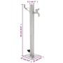 Columna de agua de jardín acero inoxidable redonda 65 cm