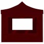 Carpa plegable profesional y paredes aluminio rojo tinto 3x3m