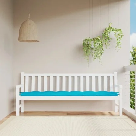 Cojín para banco de jardín tela turquesa 200x50x7 cm de vidaXL, Cojines para sillas y sofás - Ref: Foro24-361658, Precio: 30,...