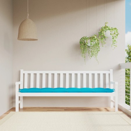 Cojín para banco de jardín tela turquesa 200x50x7 cm de vidaXL, Cojines para sillas y sofás - Ref: Foro24-361658, Precio: 30,...