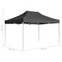 Carpa plegable profesional de aluminio gris antracita 4,5x3 m