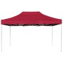 Carpa plegable profesional de aluminio rojo vino tinto 4,5x3m