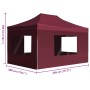 Carpa plegable profesional y paredes aluminio rojo tinto 4,5x3m
