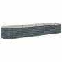 Arriate de acero galvanizado gris 320x80x44 cm