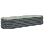 Arriate de acero galvanizado gris 240x80x44 cm