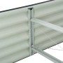 Arriate de acero galvanizado gris 240x80x44 cm