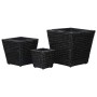 Conjunto de arriates 3 piezas jacinto de agua negro
