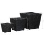 Conjunto de arriates 3 piezas jacinto de agua negro