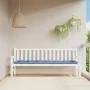 Gartenbankkissen aus blau-weiß gestreiftem Stoff 200x50x7 cm von vidaXL, Kissen für Stühle und Sofas - Ref: Foro24-361652, Pr...