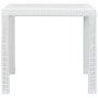 Mesa de jardín de plástico aspecto ratán blanco 79x79x72 cm en Mesas de jardín | Comprar online en Foro24
