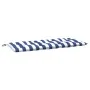 Cojín de banco de jardín tela a rayas azul y blanco 120x50x7 cm de vidaXL, Cojines para sillas y sofás - Ref: Foro24-361595, ...