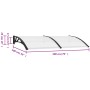Marquesina para puerta PC negro 200x100 cm
