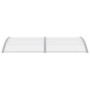 Marquesina para puerta PC gris 200x100 cm