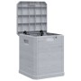 Caja de almacenamiento de jardín 90 L gris claro