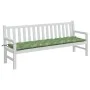 Garden bench cushion leaf print fabric 200x50x7 cm by vidaXL, Cushions for chairs and sofas - Ref: Foro24-361656, Price: 47,7...