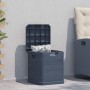 Caja de almacenamiento de jardín 90 L gris antracita