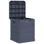 Caja de almacenamiento de jardín 90 L gris antracita
