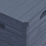 Caja de almacenamiento de jardín 90 L gris antracita