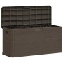 Caja de almacenamiento de jardín 280 L marrón