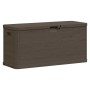 Caja de almacenamiento de jardín 280 L marrón