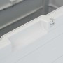 Caja de almacenamiento de jardín 280 L gris claro