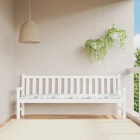 Cojín para banco de jardín tela estampado de hojas 200x50x7 cm de vidaXL, Cojines para sillas y sofás - Ref: Foro24-361655, P...