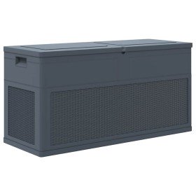 Caja de almacenamiento de jardín 320 L gris antracita