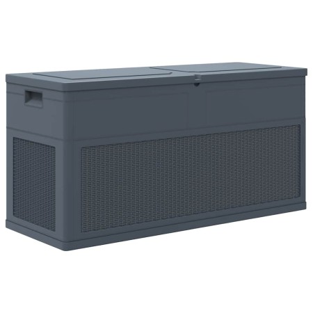 Caja de almacenamiento de jardín 320 L gris antracita