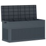 Caja de almacenamiento de jardín 320 L gris antracita