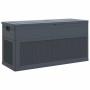 Caja de almacenamiento de jardín 320 L gris antracita
