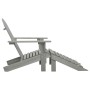 Silla de jardín con otomana de madera gris