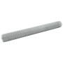 Alambrada de gallinero acero galvanizado plateada 25x1,5 m