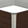 Mesa de cultivo de acero galvanizado marrón 129x129x46 cm